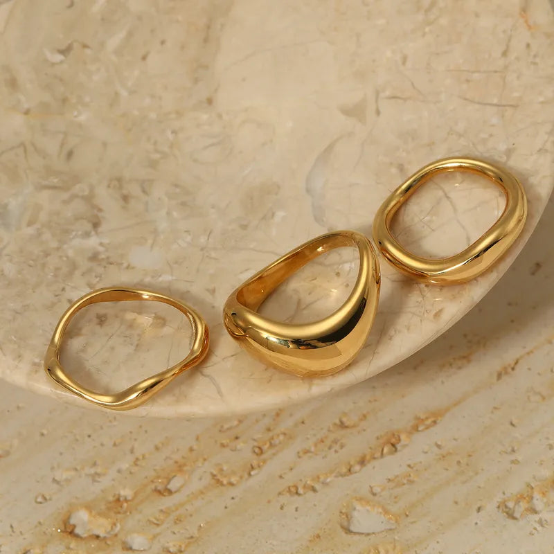 Geometric Gold Ring