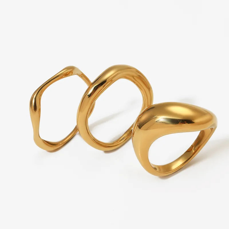 Geometric Gold Ring