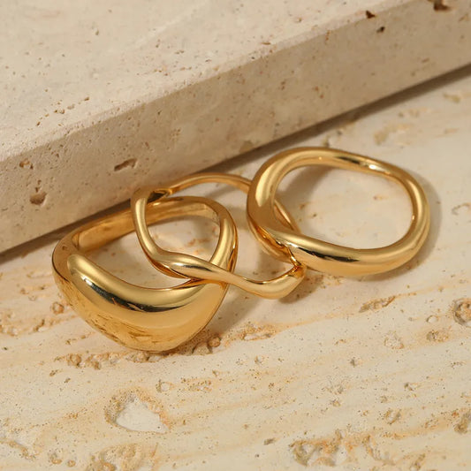 Geometric Gold Ring